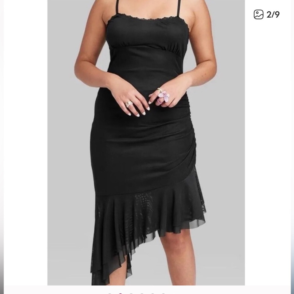 Chic Black Asymmetrical Dress